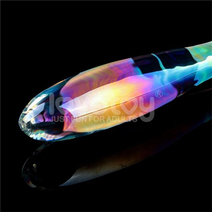 Glow in the Dark Glass Dildo Twilight Gleam Double Delight - LO-LV610025 - Teknashop Ltd