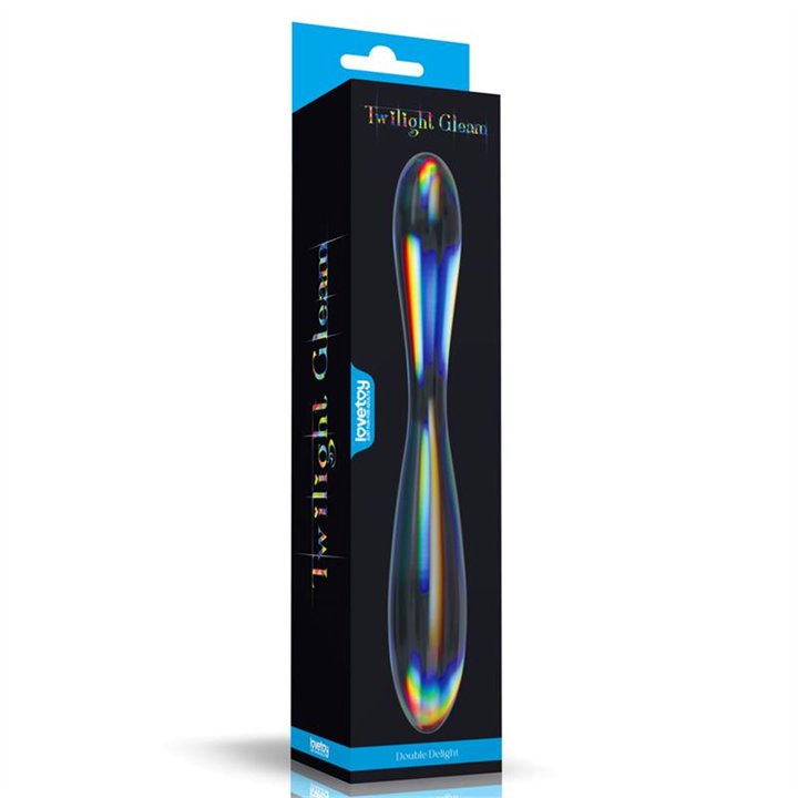 Glow in the Dark Glass Dildo Twilight Gleam Double Delight - LO-LV610025 - Teknashop Ltd
