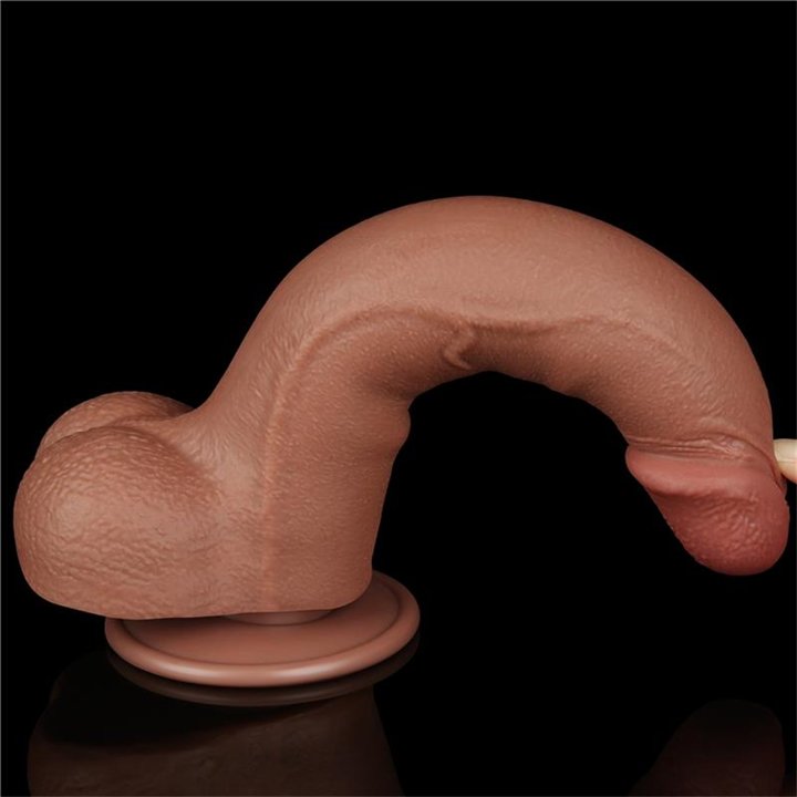 Dildo Sliding Skin 8.5 Brown - LO-LV317308 - Teknashop Ltd