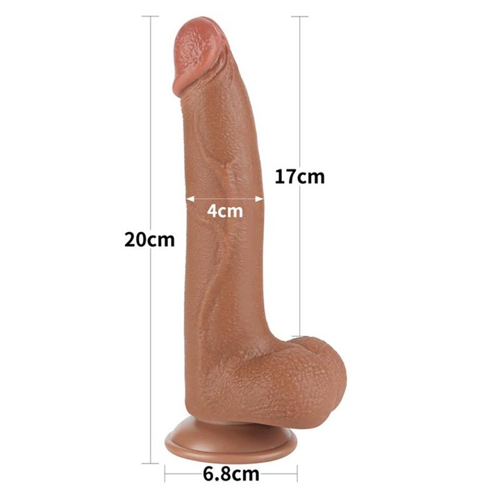 Dildo Sliding Skin 8.5 Brown - LO-LV317308 - Teknashop Ltd