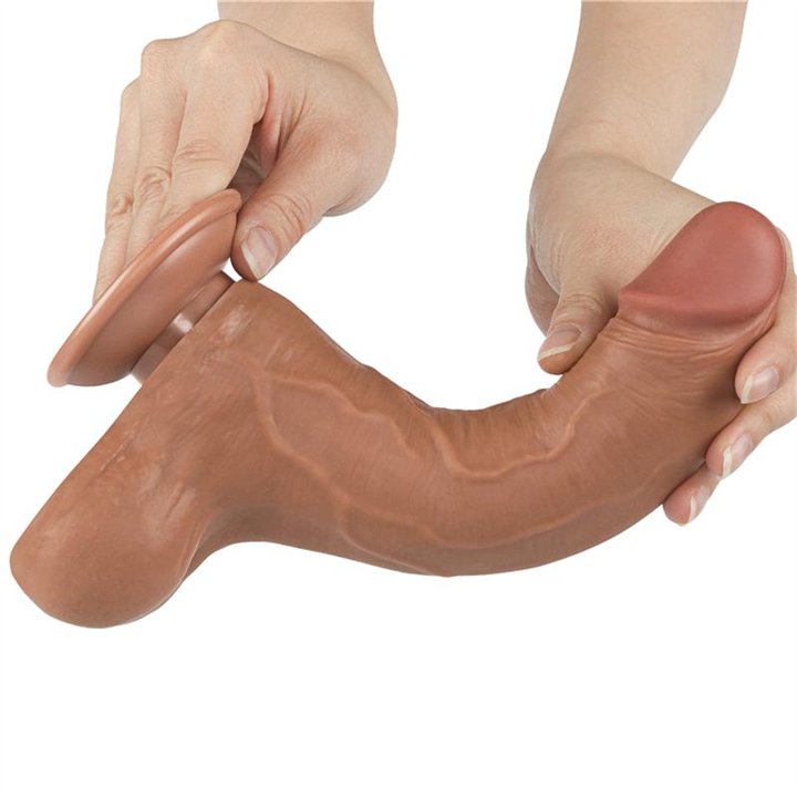 Dildo Sliding Skin 8.5 Brown - LO-LV317309 - Teknashop Ltd
