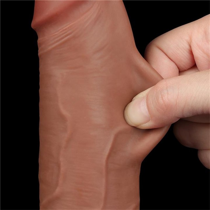 Dildo Sliding Skin 8.5 Brown - LO-LV317309 - Teknashop Ltd