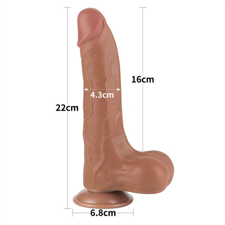 Dildo Sliding Skin 8.5 Brown - LO-LV317309 - Teknashop Ltd