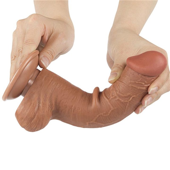 Dildo Sliding Skin 8 Brown - LO-LV317307 - Teknashop Ltd