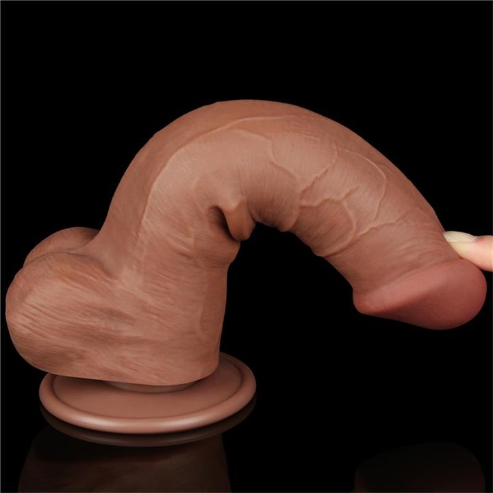 Dildo Sliding Skin 8 Brown - LO-LV317307 - Teknashop Ltd