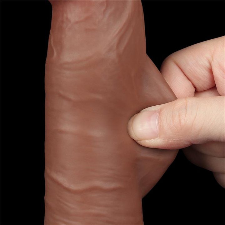Dildo Sliding Skin 8 Brown - LO-LV317305 - Teknashop Ltd