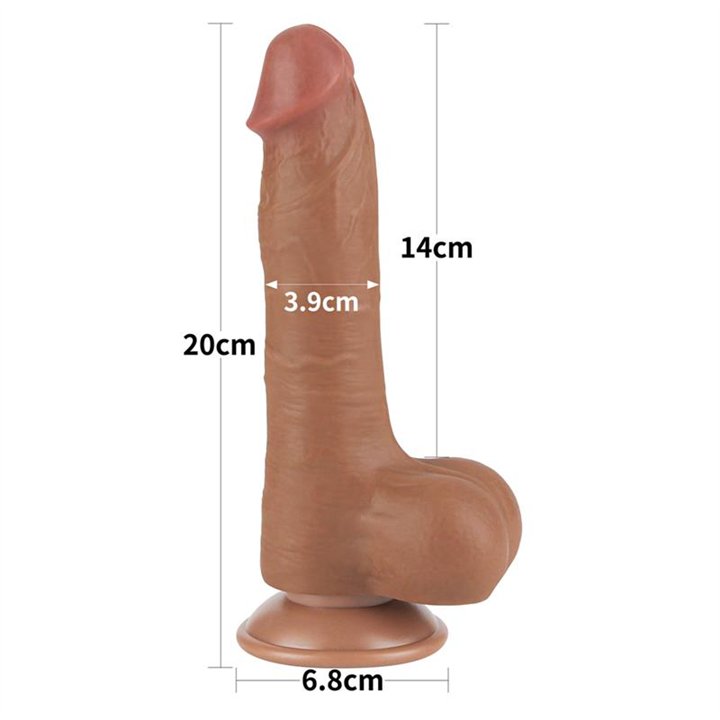 Dildo Sliding Skin 8 Brown - LO-LV317305 - Teknashop Ltd