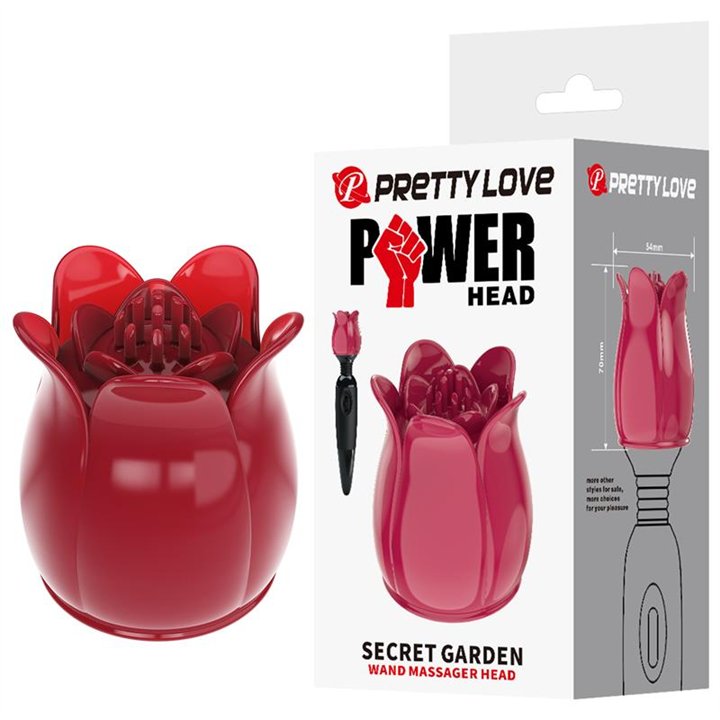 Flower Wand Power Wand Massager Head Red - BI-300005-1 - Teknashop Ltd