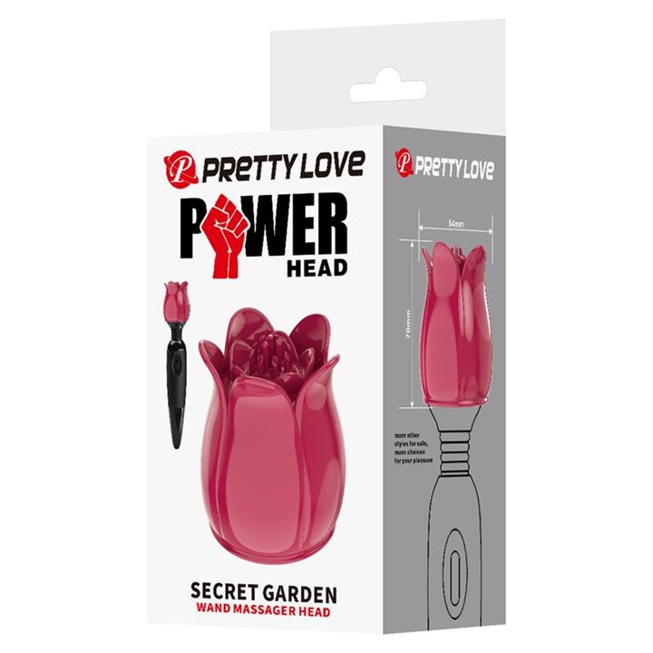 Flower Wand Power Wand Massager Head Red - BI-300005-1 - Teknashop Ltd