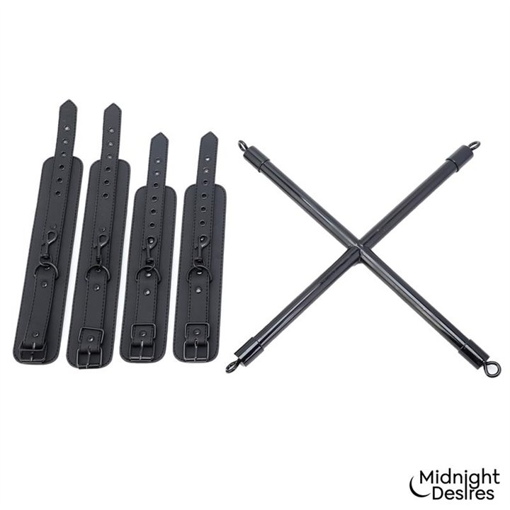 Rigid Crossed Bar with Cuffs - MD-068 - Teknashop Ltd