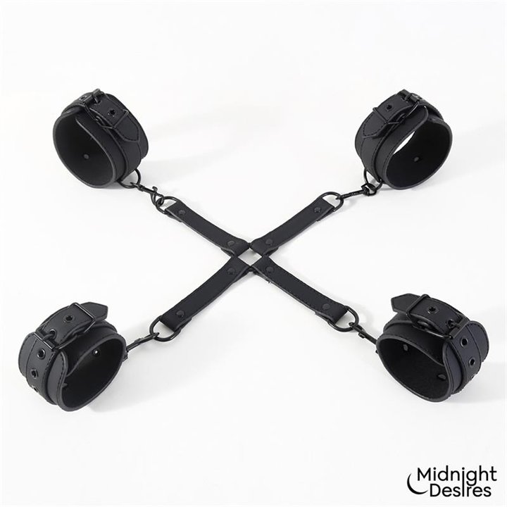 Hogtie Cross Bar Hand and Ankle Cuffs - MD-055 - Teknashop Ltd