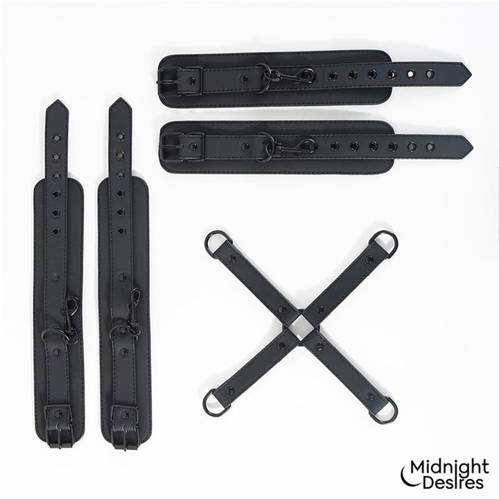 Hogtie Cross Bar Hand and Ankle Cuffs - MD-055 - Teknashop Ltd