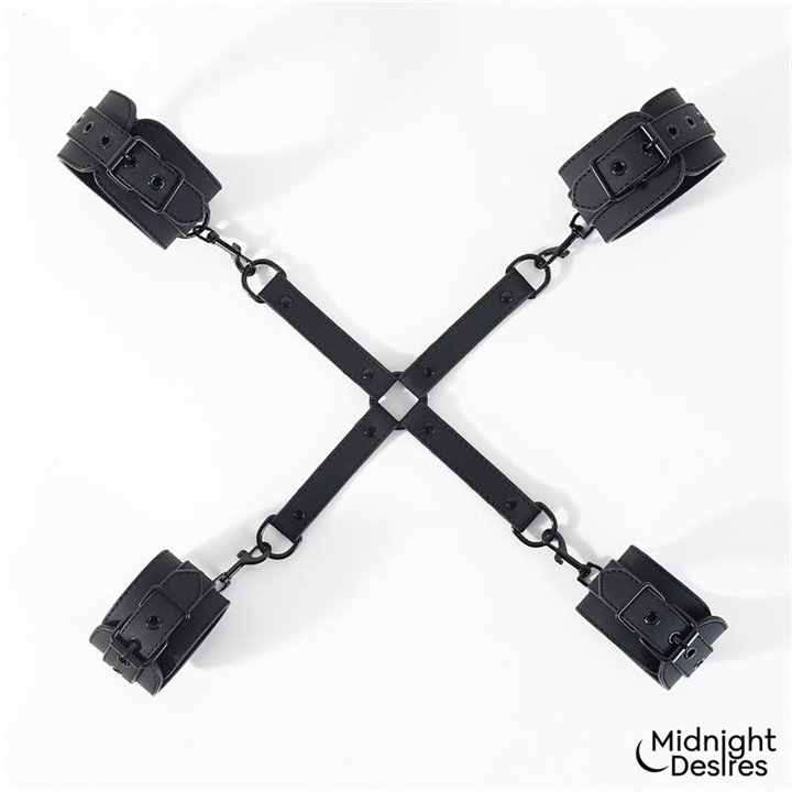 Hogtie Cross Bar Hand and Ankle Cuffs - MD-055 - Teknashop Ltd