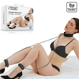 Collar and Ankle Cuffs with Chain - MD-060 - Teknashop Ltd