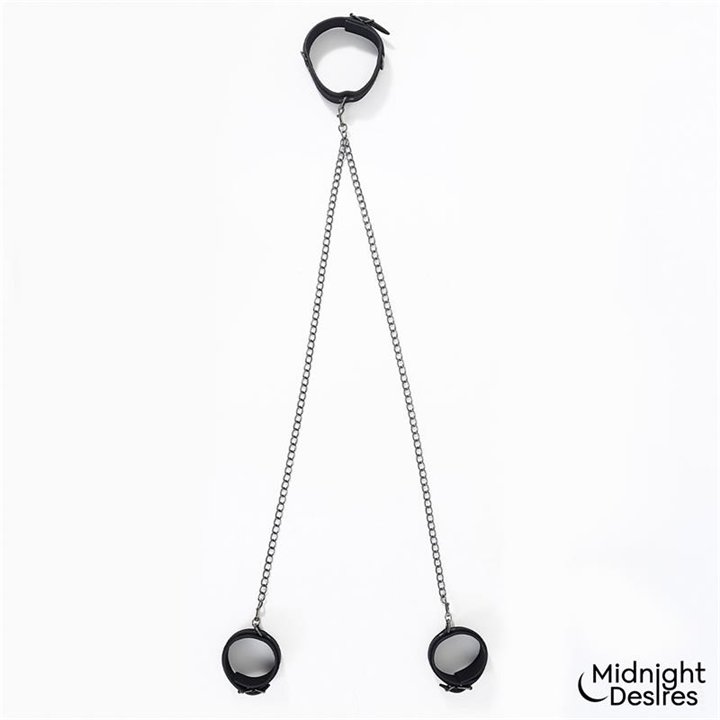 Collar and Ankle Cuffs with Chain - MD-060 - Teknashop Ltd