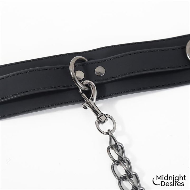 Collar and Ankle Cuffs with Chain - MD-060 - Teknashop Ltd