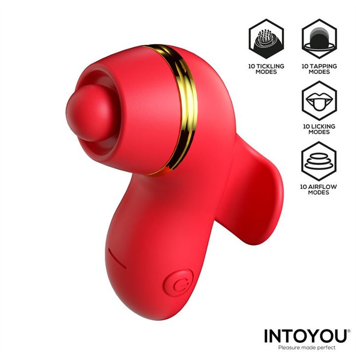 Beeny Stimulator with 4 Caps, Suction, Tapping, Tickling and Licking - U-079 - Teknashop Ltd