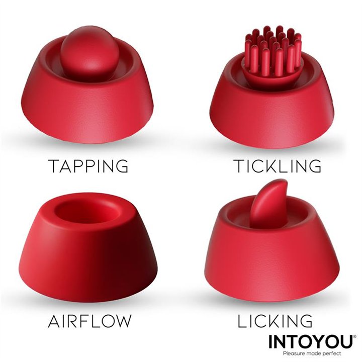 Beeny Stimulator with 4 Caps, Suction, Tapping, Tickling and Licking - U-079 - Teknashop Ltd