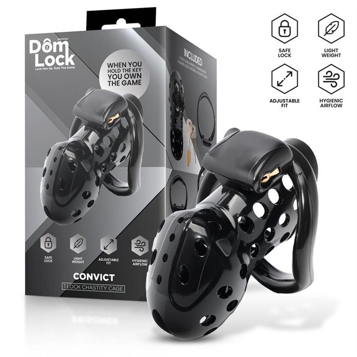 Convict Chastity Cage with Internal Lock - DL-094 - Teknashop Ltd