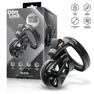 Block Chastity Cage with Internal Lock - DL-090 - Teknashop Ltd