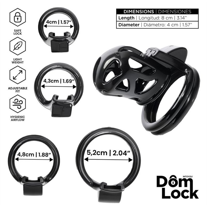 Block Chastity Cage with Internal Lock - DL-090 - Teknashop Ltd