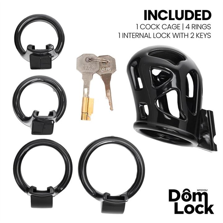 Block Chastity Cage with Internal Lock - DL-090 - Teknashop Ltd