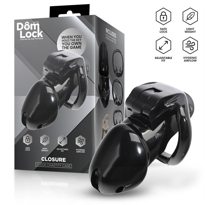 Closure Chastity Cage with Internal Lock - DL-087 - Teknashop Ltd