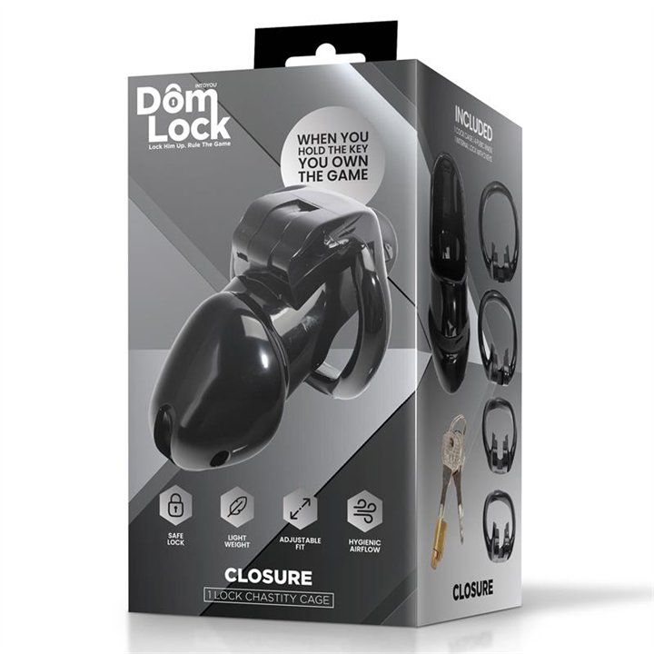 Closure Chastity Cage with Internal Lock - DL-087 - Teknashop Ltd