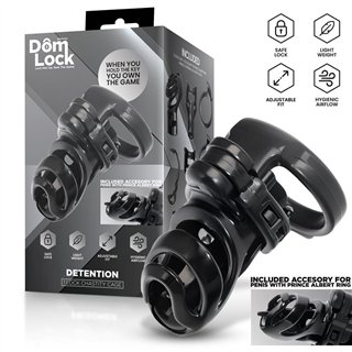 Detention Chastity Cage with Accessory for Prince Albert - DL-095 - Teknashop Ltd