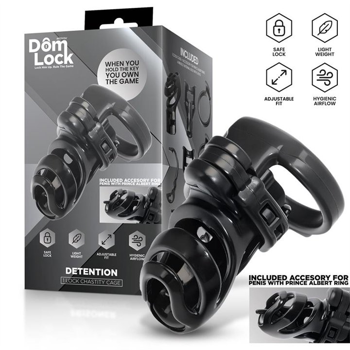Detention Chastity Cage with Accessory for Prince Albert - DL-095 - Teknashop Ltd