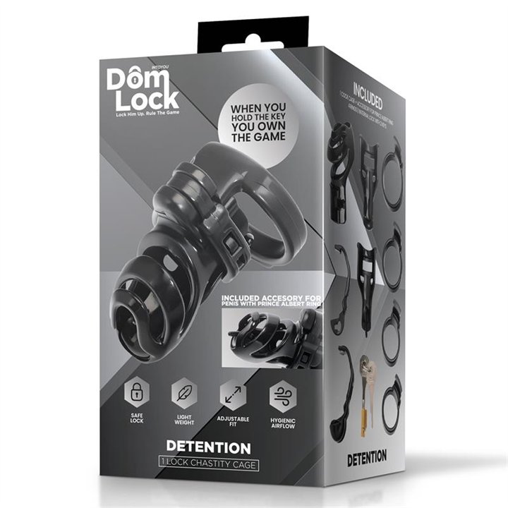 Detention Chastity Cage with Accessory for Prince Albert - DL-095 - Teknashop Ltd