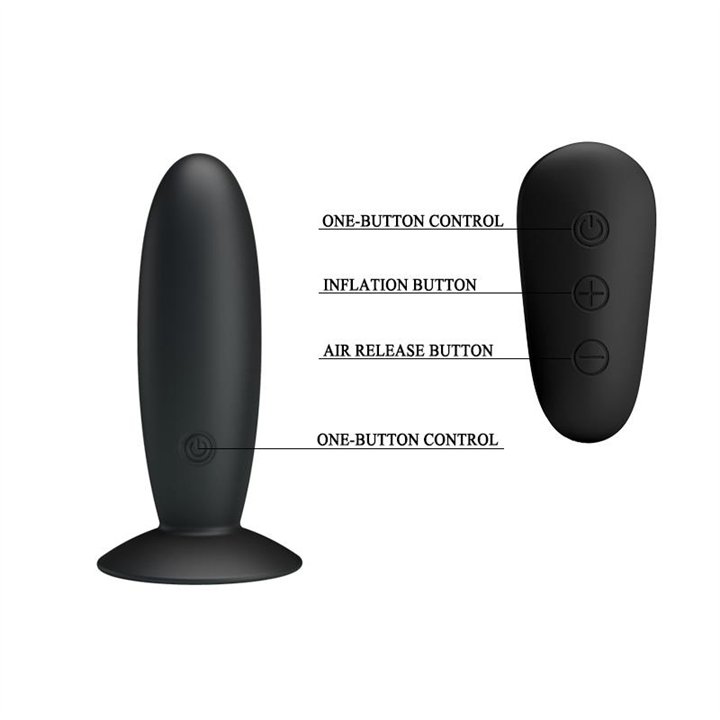 Vibrating Butt Plug with Remote control USB - BI-040045W-MR - Teknashop Ltd