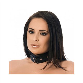 Leather Collar with Big Metal Ring - R7546.5 - Teknashop Ltd