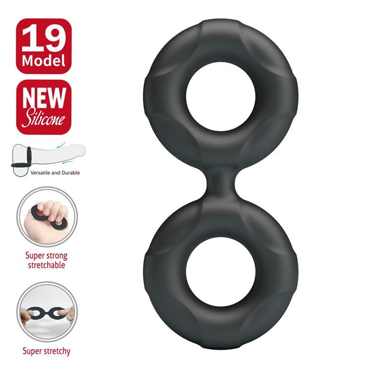 Radwan Double Cock Ring Silicone Mod 19 - BI-210364 - Teknashop Ltd