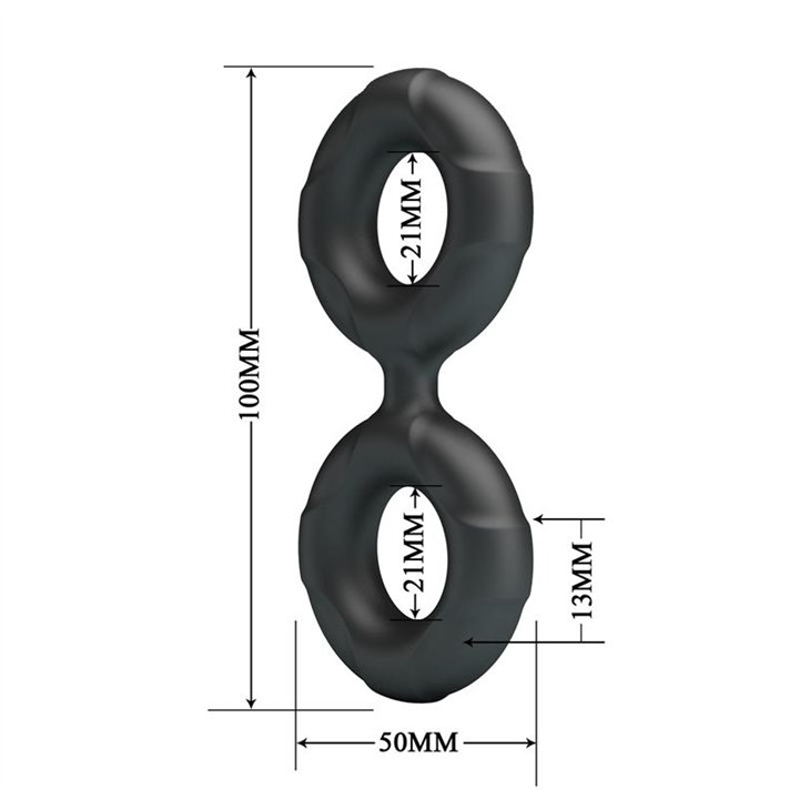 Radwan Double Cock Ring Silicone Mod 19 - BI-210364 - Teknashop Ltd