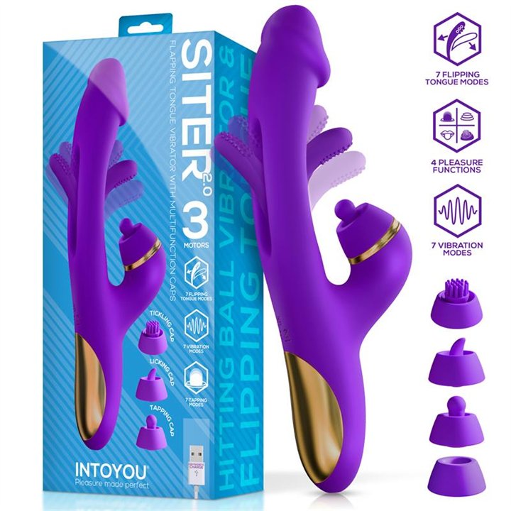 Siter 2.0 Flapping Tongue with Hitting Ball Vibrator with Caps - U-075 - Teknashop Ltd