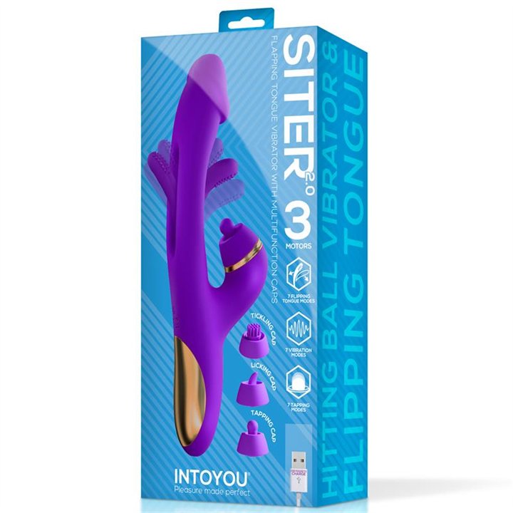 Siter 2.0 Flapping Tongue with Hitting Ball Vibrator with Caps - U-075 - Teknashop Ltd