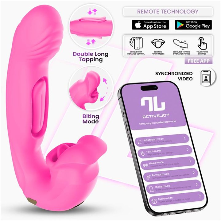Bimby Biting and Double Tongue Tapping Vibrator with App - IN-048 - Teknashop Ltd