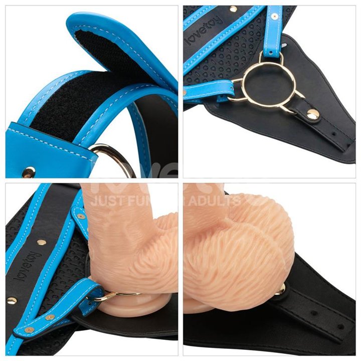 Strap On with Vibrating Dildo 9.5 - LO-LV715403A - Teknashop Ltd