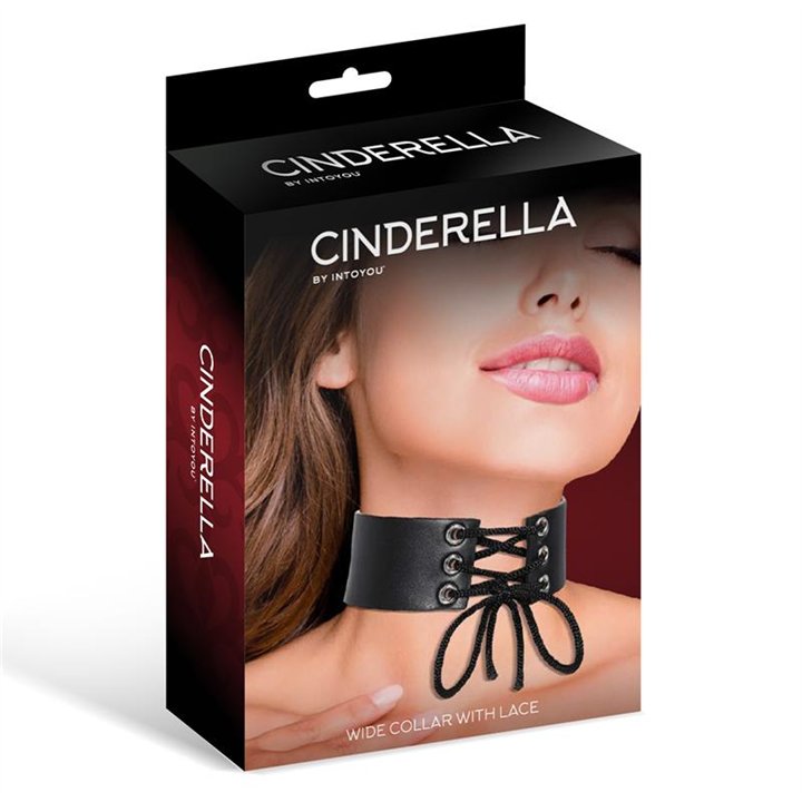 Collar with Lace Vegan Leather One Size - CR-914 - Teknashop Ltd
