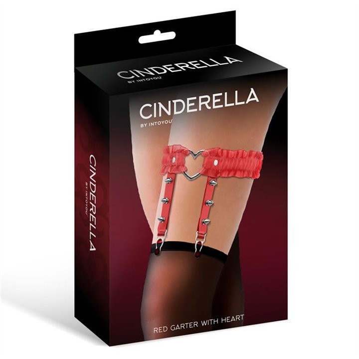 Garter with Heart and Ruffles Vegan Leather One Size - CR-920 - Teknashop Ltd