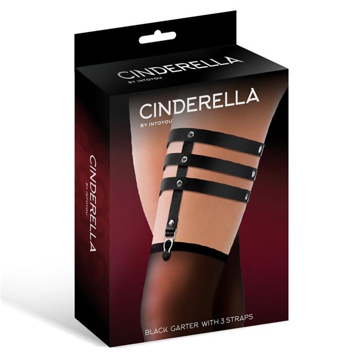 Garter with 3 Straps Vegan Leather One size - CR-922 - Teknashop Ltd