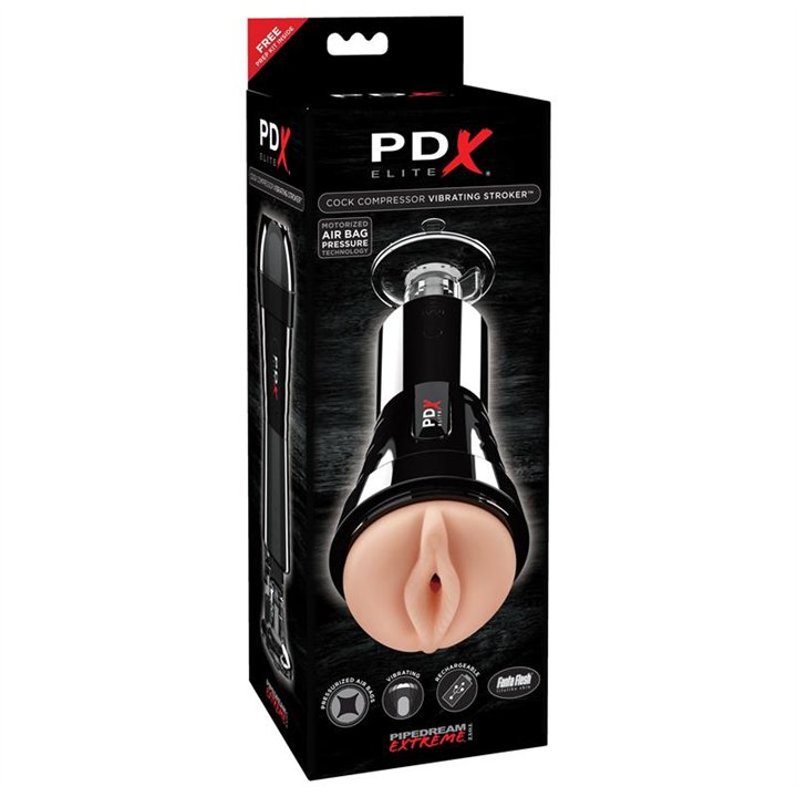 PDX Elite Cock Compressor Vibrating Stroker - RD-509 - Teknashop Ltd