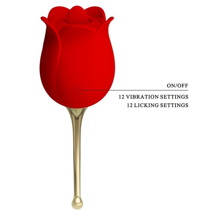 Rose Lover Licking and Vibrating Stimulator - BI-014915 - Teknashop Ltd