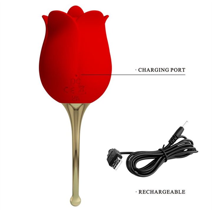 Rose Lover Licking and Vibrating Stimulator - BI-014915 - Teknashop Ltd