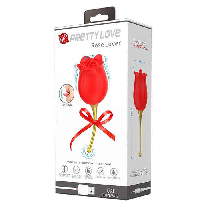 Rose Lover Licking and Vibrating Stimulator - BI-014915 - Teknashop Ltd