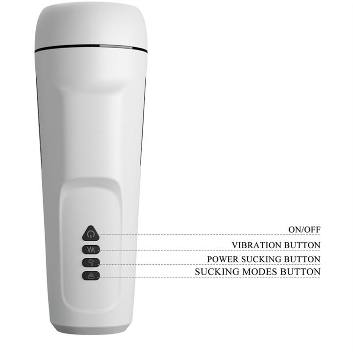 Sienna Male Masturbator with Vibration, Sex Talk and Suction - BM-00900T75ZC - Teknashop Ltd