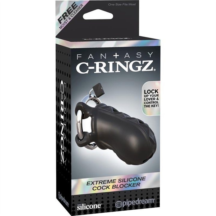 Fantasy C-Ringz Extreme Silicone Cock Blocker Black - PD-5927-23 - Teknashop Ltd