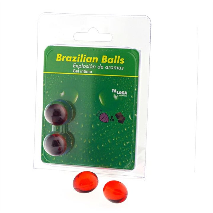 Set 2 Brazilian Balls Strawberry and Chocolate Aroma - 8412345047312 - Teknashop Ltd