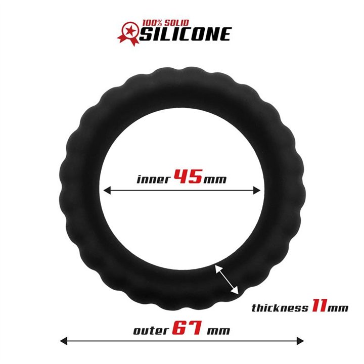 Solid Silicone Cock Ring 4.5 cm - BR-753 - Teknashop Ltd
